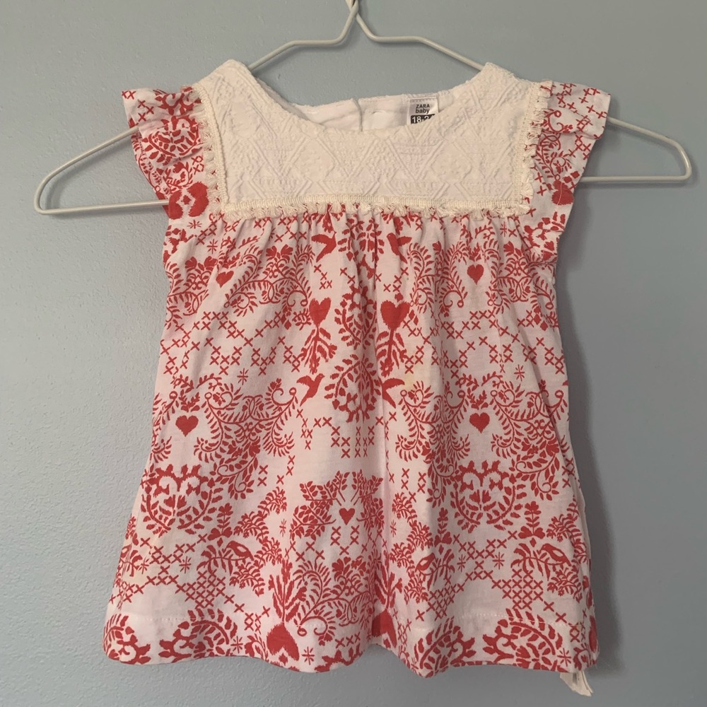Red and white summer dress from Zara baby